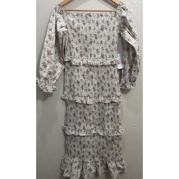 Floral Off-Shoulder Midi Dress - Picture 2 of 6